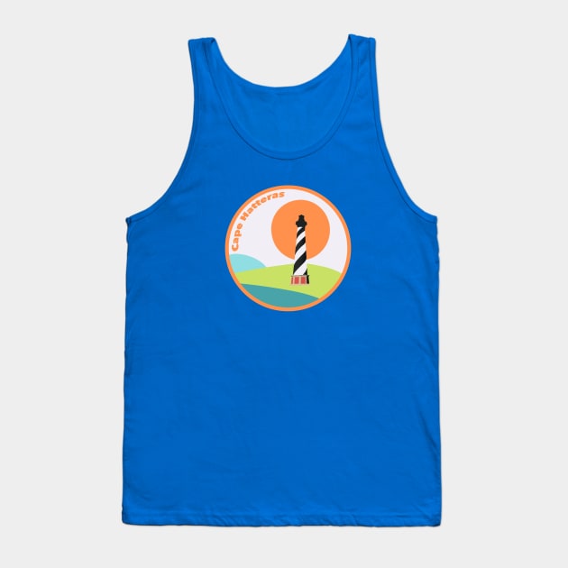 Cape Hatteras Lighthouse Sun Tank Top by Trent Tides